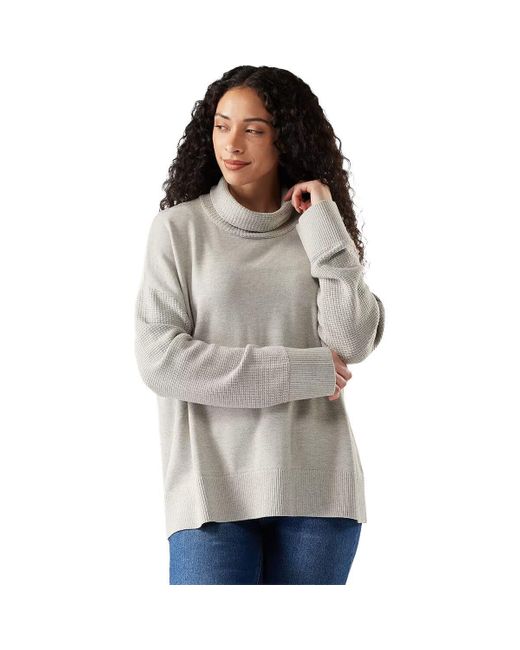 Smartwool Gray Edgewood Cowl Neck Sweater