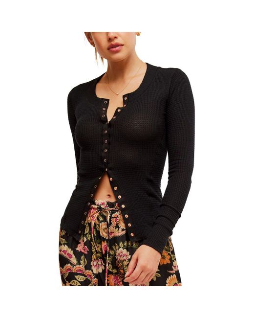 Free People Black Going Places Cardi