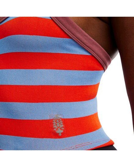 Fp Movement Red All Clear Striped Cami