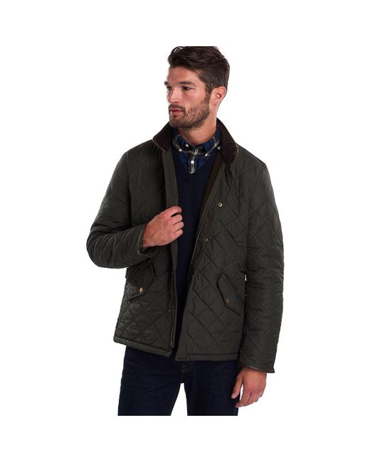 Barbour Green Powell Quilted Jacket for men