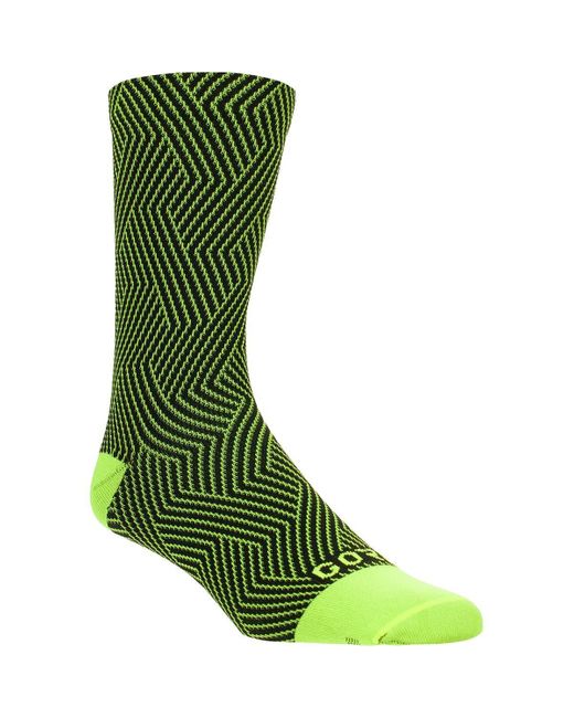 Gore Wear Green C3 Optiline Mid Sock Neon for men