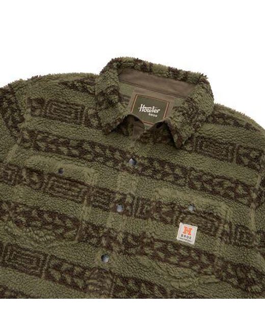 Howler Brothers Green Allegheny Fleece Overshirt