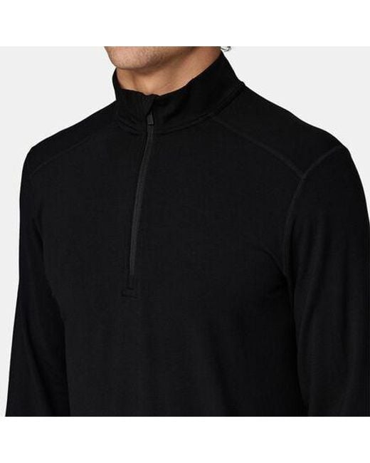 Le Bent Black Midweight 1/4-Zip Top