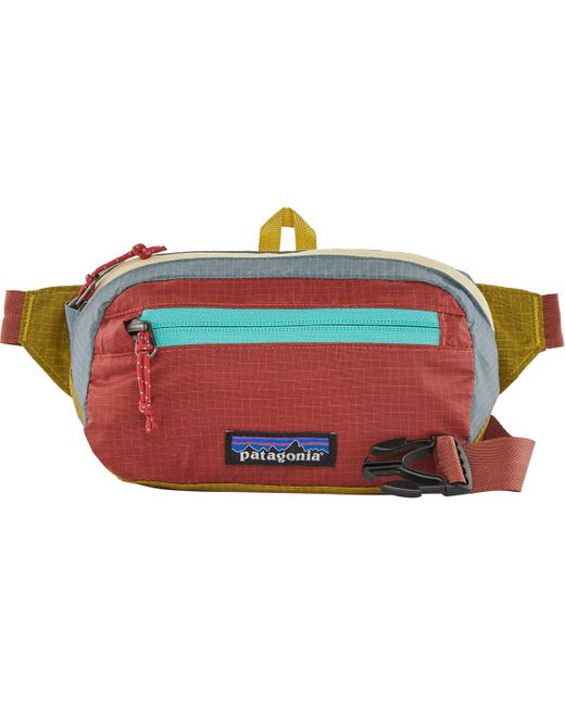 Patagonia Red Ultralight Hole Mini 1L Hip Pack Patchwork: Cabin