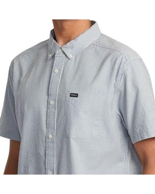 RVCA Gray Endless Seersucker Short-Sleeve Shirt for men