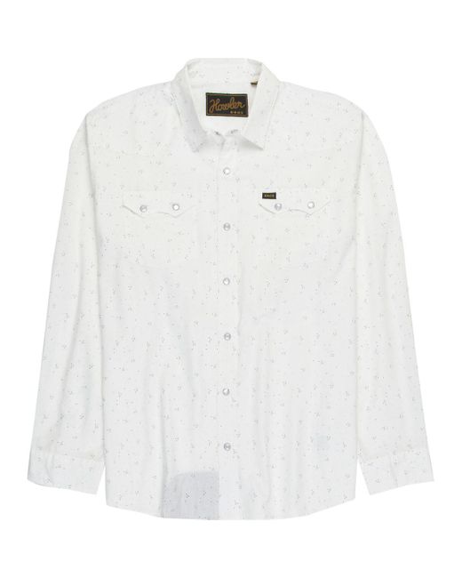 Howler Brothers Blue Crosscut Snap Shirt for men
