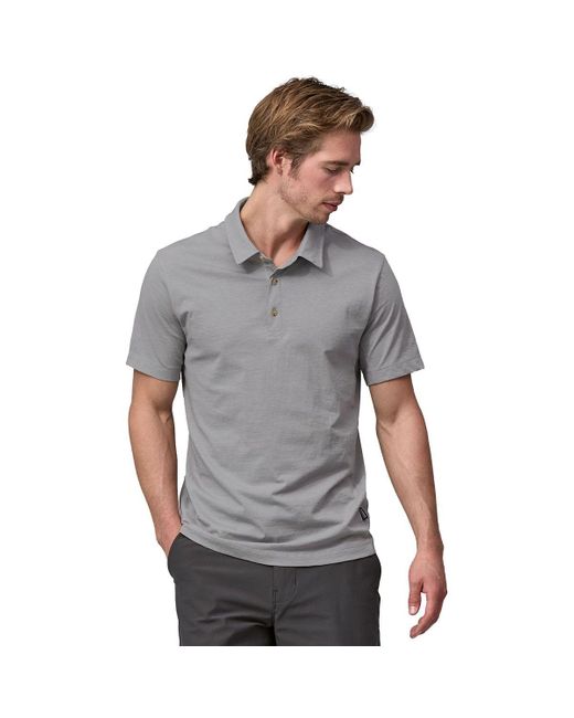 Patagonia Gray Essential Polo Shirt for men