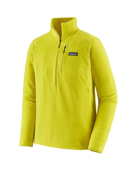 Patagonia Yellow R1 Fleece 1/2-Zip Pullover for men