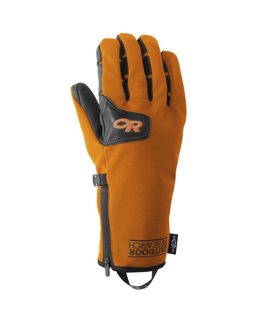 Outdoor Research Orange Stormtracker Sensor Glove for men