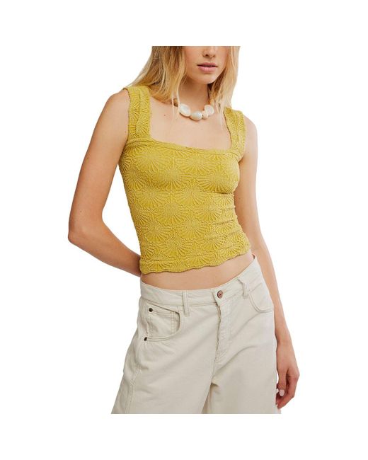 Free People Yellow Love Letter Cami