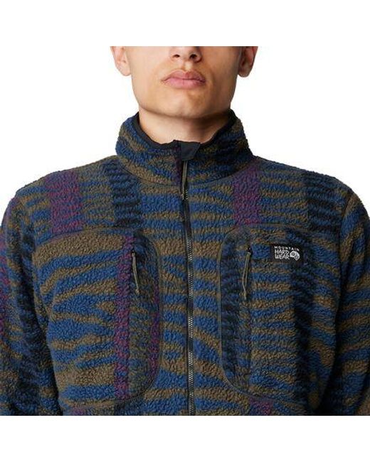 Mountain Hardwear Blue Hicamp Fleece Printed Pullover