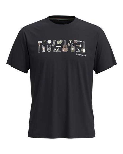 Smartwool Black Gone Camping Graphic Short-Sleeve T-Shirt for men