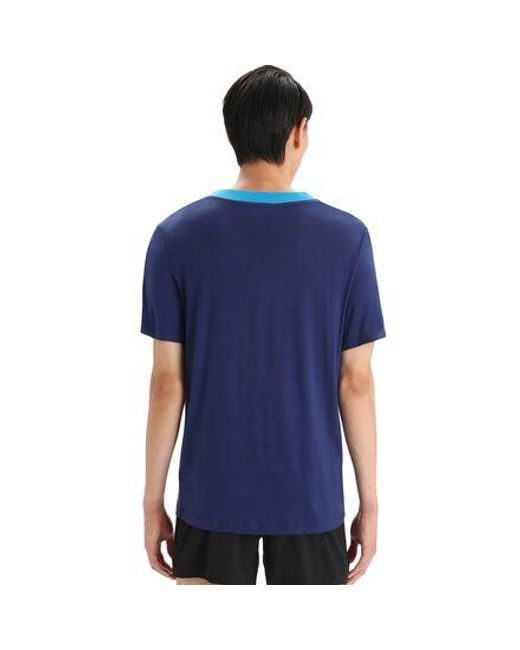 Icebreaker Blue Zoneknit Short-Sleeve T-Shirt for men