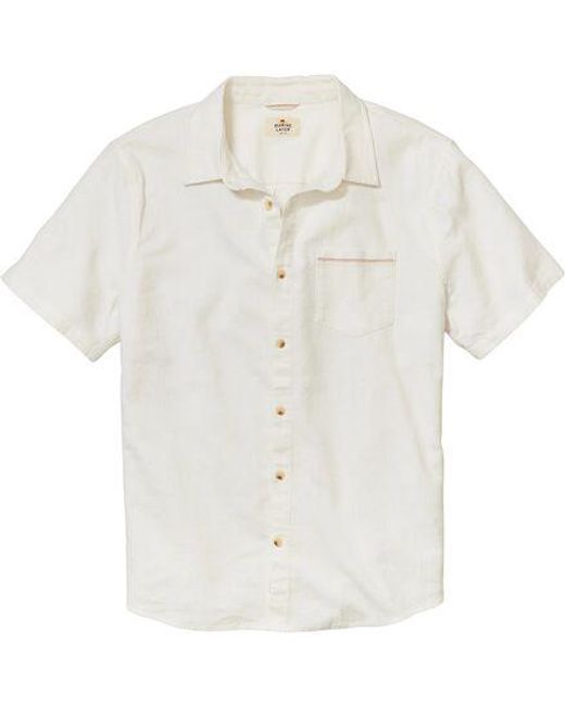 Marine Layer White Selvage Stretch Short-Sleeve Shirt