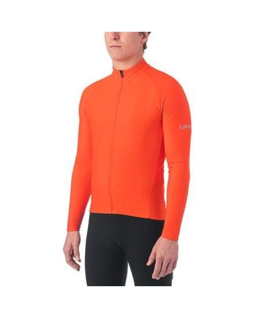 Giro Red Chrono Thermal Long-Sleeve Jersey for men