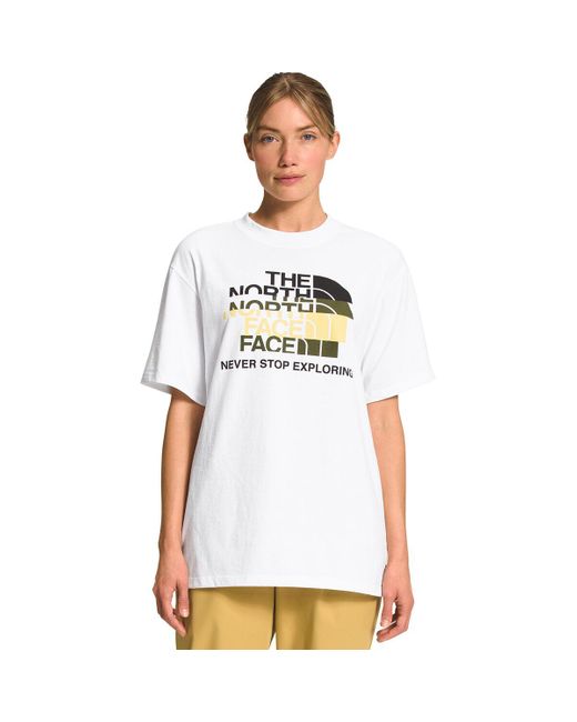 The North Face Coordinates Relaxed Short-sleeve T-shirt in White | Lyst
