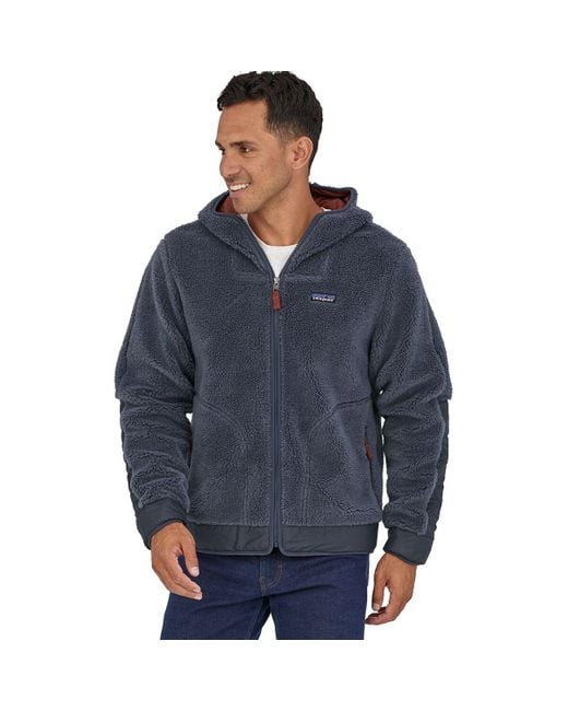 Patagonia Blue Woolyester Pile Hooded Jacket for men