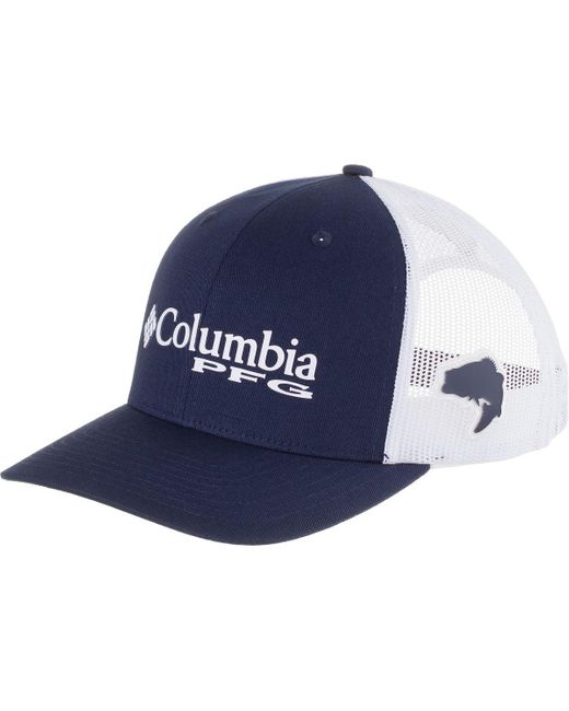 Columbia Blue Pfg Mesh Snap Back Ball Cap for men