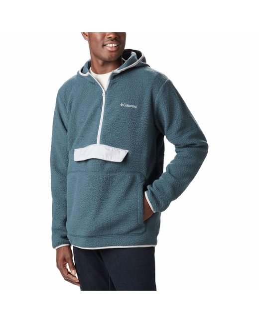 Columbia Gray Rugged Ridge Sherpa Pullover Hoodie for men
