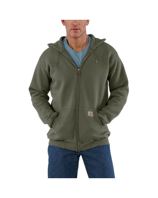 Carhartt Green Midweight Full-Zip Hooded Sweatshirt for men