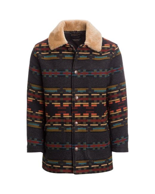 Pendleton Multicolor Brownsville Shearling Collar Coat for men