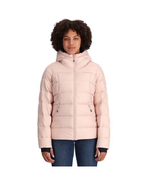 Outdoor Research Pink Coldfront Down Hooded Jacket