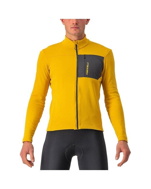 Castelli Yellow Unlimited Trail Long-Sleeve Jersey