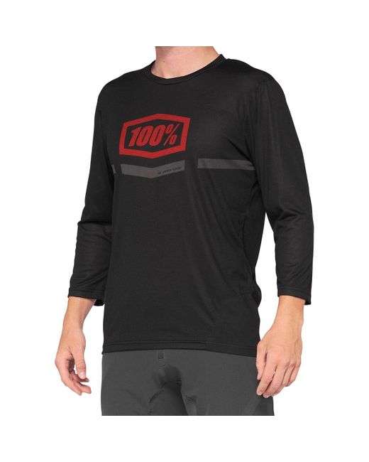 100% Black Airmatic 3/4-Sleeve Jersey for men