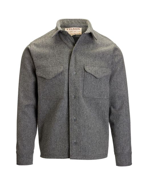 Filson Wool Jac Shirt In Gray For Men Lyst
