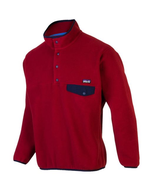 Patagonia Red Synchilla Snap-T Fleece Pullover for men