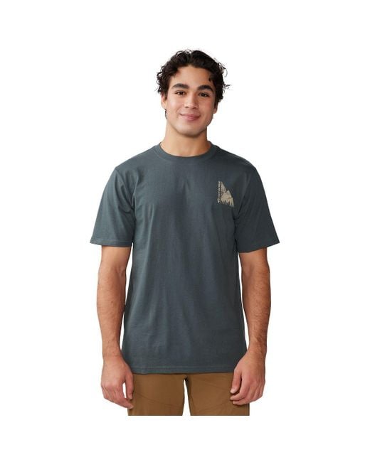 Mountain Hardwear Gray Jagged Peak Short-Sleeve T-Shirt for men