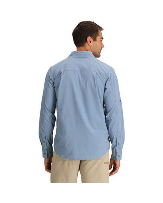 Outdoor Research Blue Way Station Long-Sleeve Shirt for men