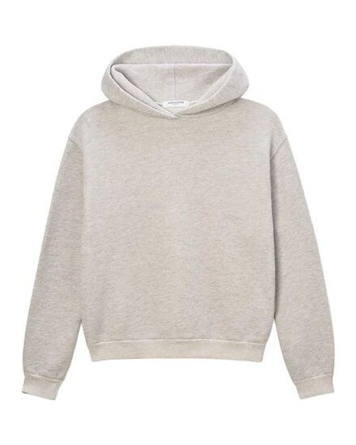 PERFECTWHITETEE Gray Heart Fleece Pullover Hoodie