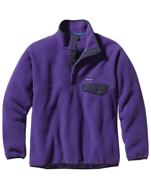 Patagonia Purple Synchilla Snap-T Fleece Pullover for men