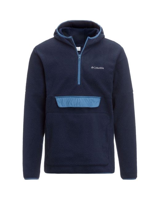 Columbia Blue Rugged Ridge Sherpa Pullover Hoodie for men