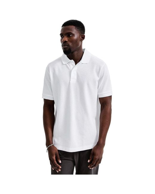 Reigning Champ White Academy Polo Shirt