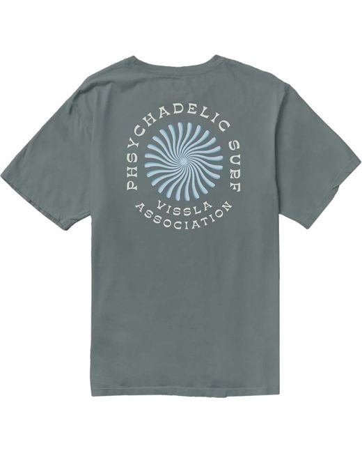 Vissla Blue Psycho Surf Organic Pocket T-Shirt