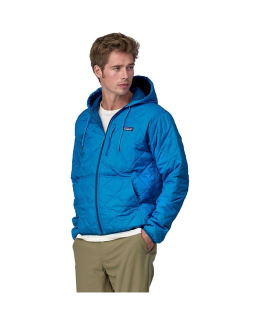 Patagonia Diamond Quilted Bomber Hooded Jacket in Blue for Men Lyst
