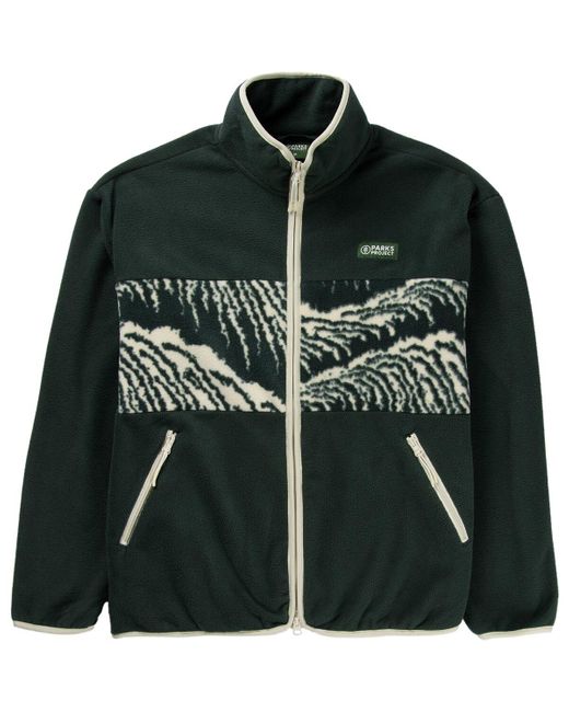 Parks Project Green Acadia Waves Trail High Pile Fleece Jacket Natural/Dark