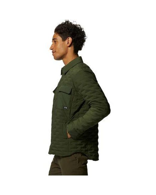 Mountain Hardwear Green Stretchdown Light Shacket