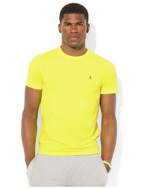 Polo Ralph Lauren Yellow Performance Jersey T-Shirt for men