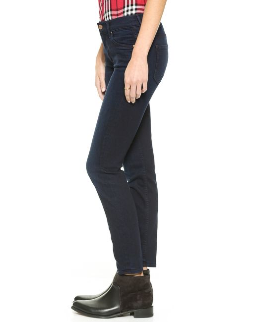 Mother Blue The Muse Staight Skinny Ankle Jeans - Ink & Paper