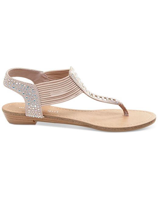 Madden Girl Pink Triixie T-strap Flat Sandals