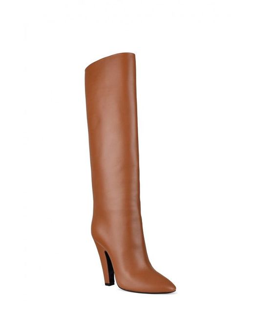 Saint Laurent Brown Tubes 68 Boots