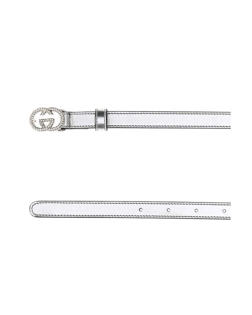 Gucci White Nappa Leather Belt