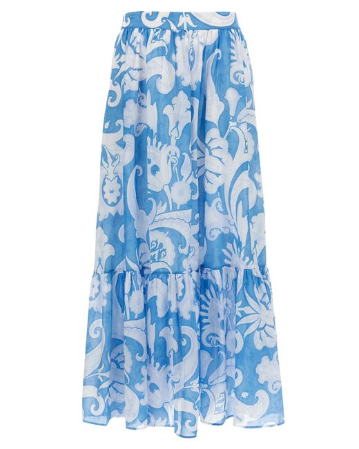 Etro Bloemenrok in het Blue