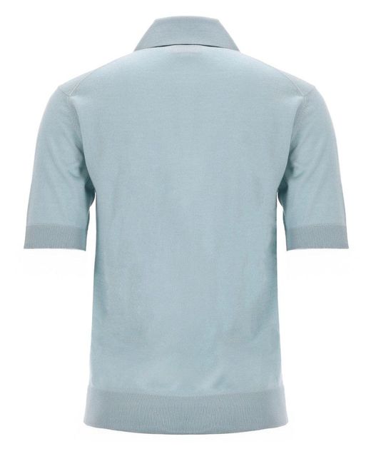 Gucci Blue Polo With Logo