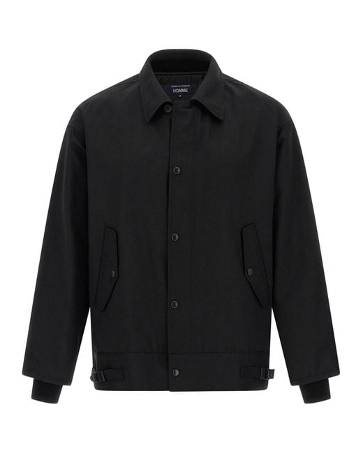 Comme Des GarÃ§ons Homme Comme des Garҫons Homme Wool Overshirt in Black für Herren