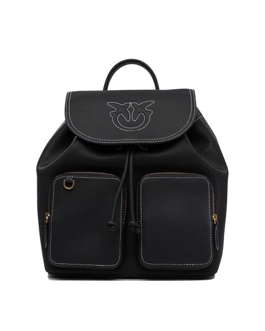 Pinko Black Zainetto Multitasche in Pelle Bottalata