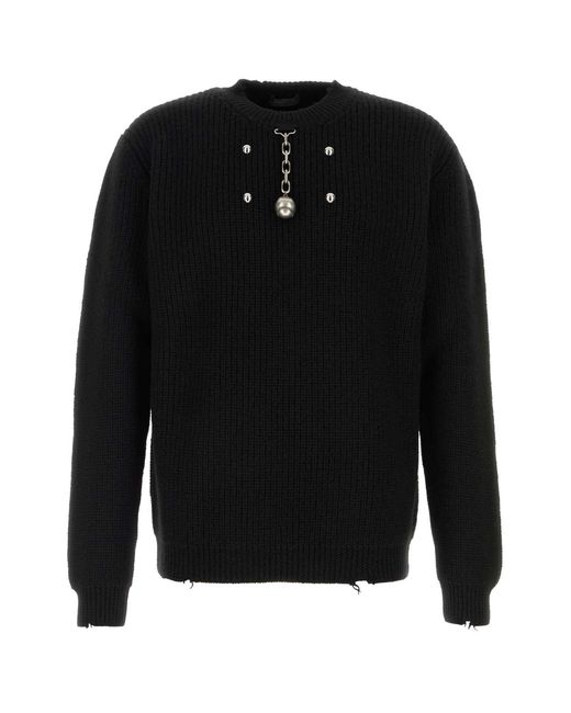 Prada Black Wool Sweater for men